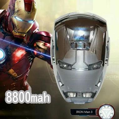 發光鋼鐵人行動電源★復仇者聯盟2★IRON MAN3★行動充 行充 移動電源 充電寶 8800mah 小米 三星 Sony htc 華碩 Asus 非手機殼盾牌